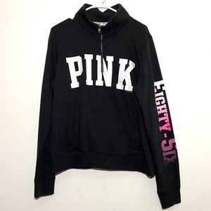 NWT Victoria’s Secret Quarter Logo Zip Hoodie